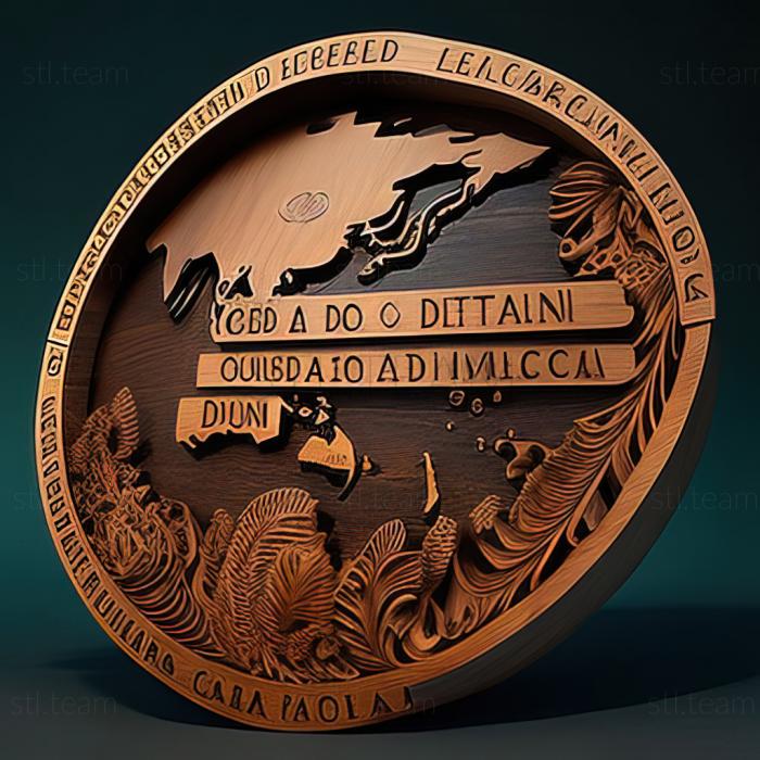 3D model Diego Garcia British Indian Ocean Territory (STL)